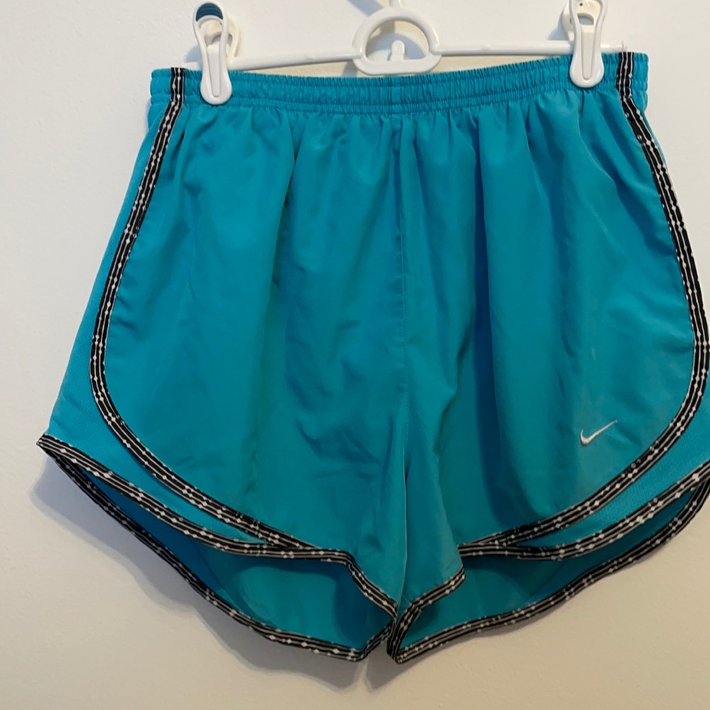 Blue black and white Nike dri-fit tempo shorts